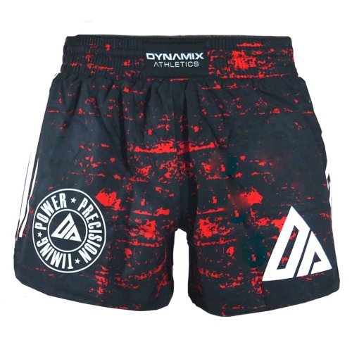 Preview: Dynamix Athletics Kickboxing Shorts Lava Schwarz/Rot