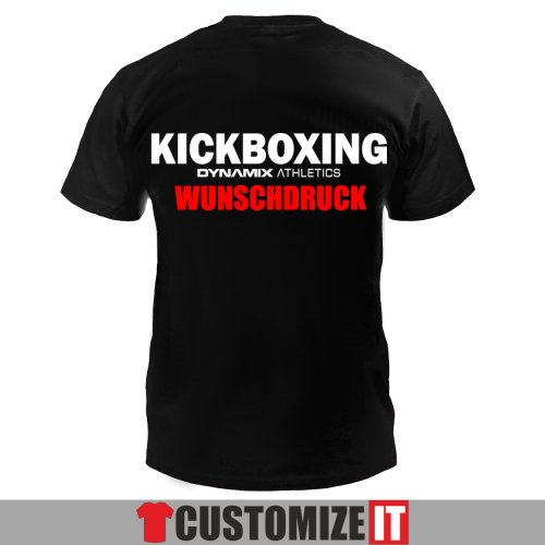 Dynamix Athletics T-Shirt Kickboxing Classic Schwarz mit Wunschdruck