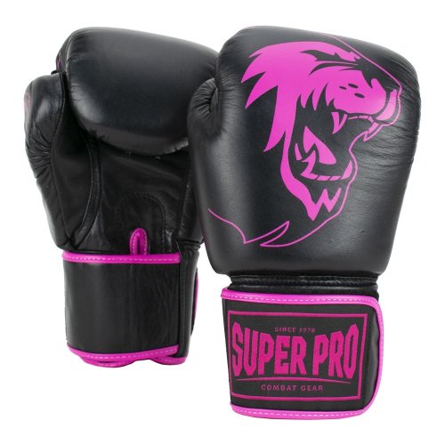 Super Pro Boxhandschuhe Warrior Schwarz/Pink