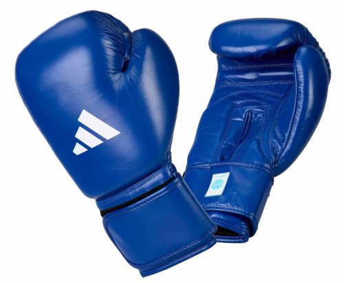 Preview: Adidas Boxhandschuhe WAKO Blau Leder 10oz