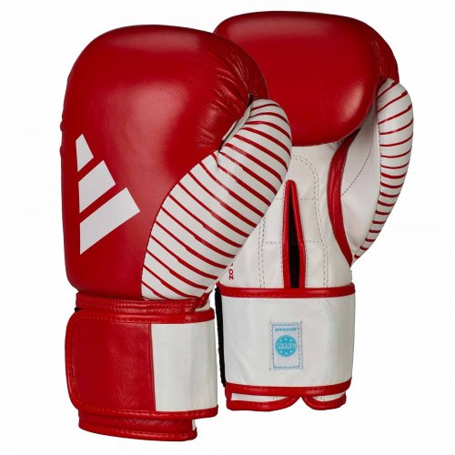 Preview: Adidas Kickboxing Wettkampf Boxhandschuhe 10oz Rot/Weiß