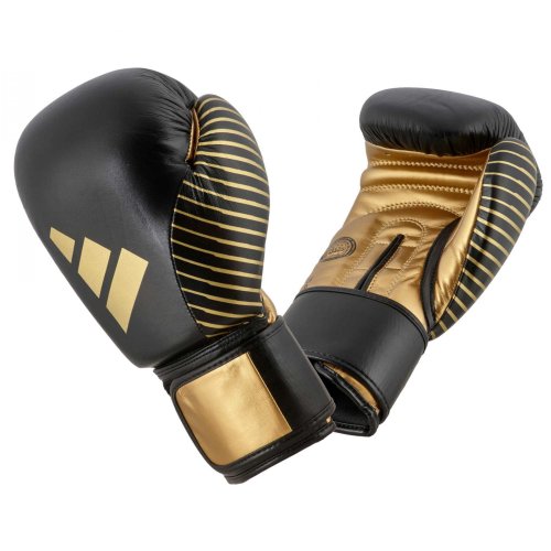 Preview: Adidas Kickboxing Wettkampf Boxhandschuhe Schwarz/Gold