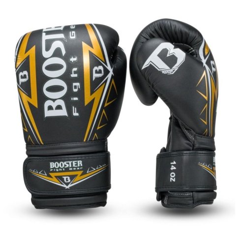 Preview: Booster Fightgear Boxhandschuhe BG War Schwarz/Gold