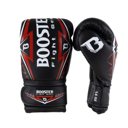 Preview: Booster Fightgear Boxhandschuhe BG War Schwarz/Rot