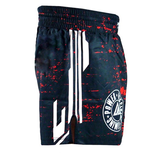 Preview: Dynamix Athletics Kickboxing Shorts Lava Schwarz/Rot