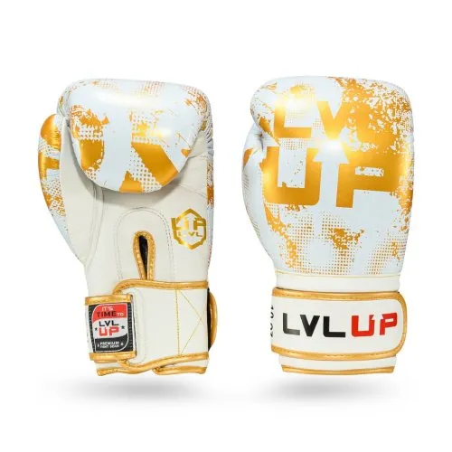 LVL UP Boxhandschuhe Stadium 2 Weiß/Gold