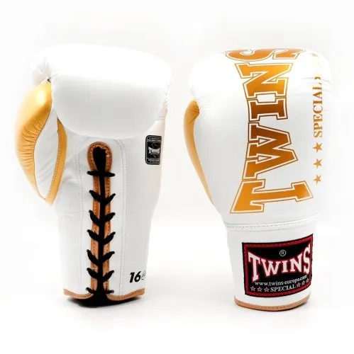 Twins Boxhandschuhe BGLL8 Laced Weiß/Gold