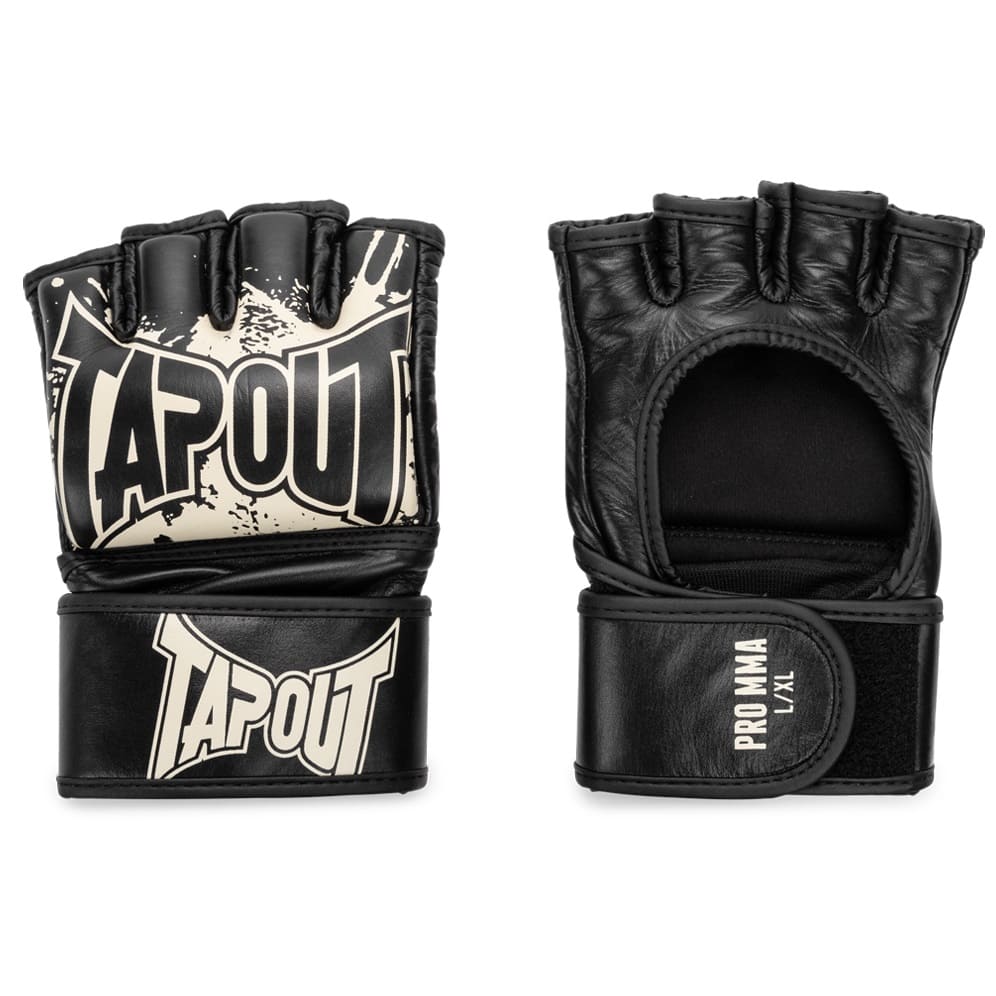 ✓ | Handschuhe Online MMA Schwarz/Ecru TAPOUT kaufen PRO Leder MMA EMPAROR