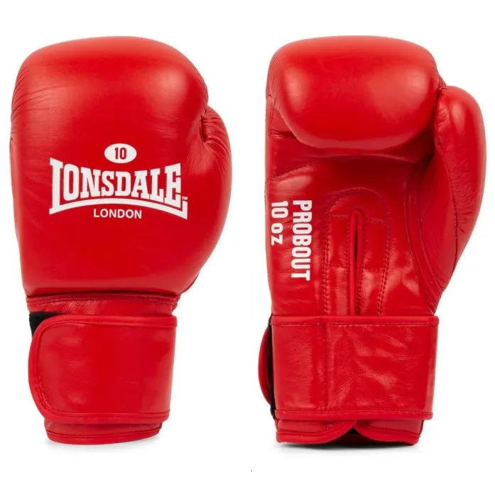 LONSDALE Wettkampf Boxhandschuhe PROBOUT - Rot