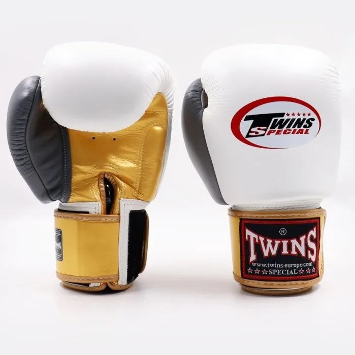 Twins Boxhandschuhe BGVL 4 Gold/Weiß/Grau