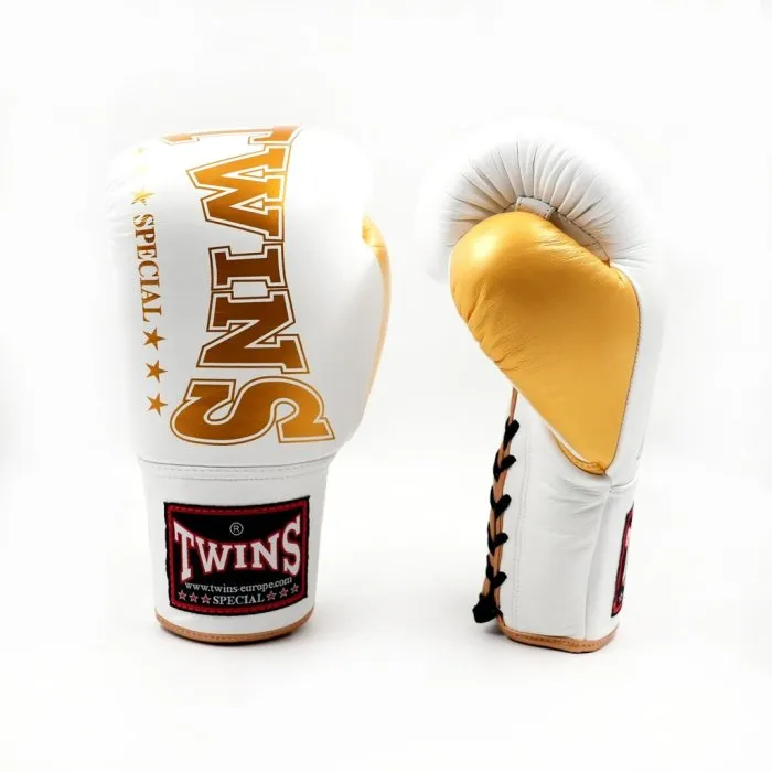 Twins Boxhandschuhe BGLL8 Laced Weiß/Gold